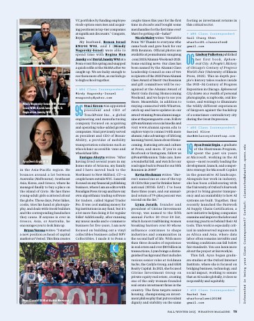 The page in Wharton Magazine